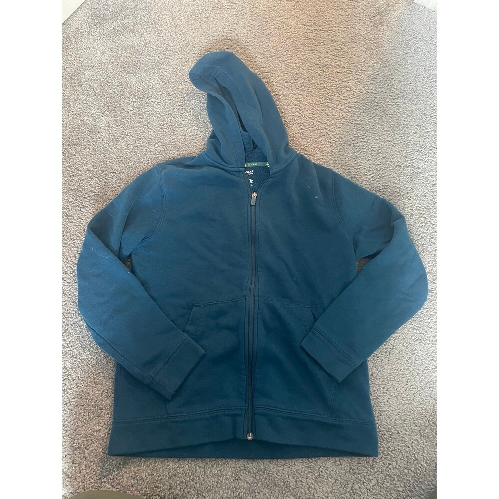 Tek Gear Kids Large Full Zip Hoodie in Blue / Teal
